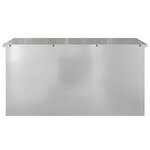 vidaXL Boîte de Rangement Extérieure Argent 100 x 50 5 x 50 cm Acier