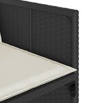 vidaXL Ensemble à manger de jardin 11 Pièces coussins noir résine tressée