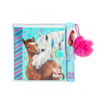 Petit Carnet A Spirales + Mini Stylo Bille - Cheval Blanc Poulain