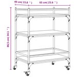 vidaXL Chariot de cuisine sonoma gris 65x40x86 5 cm bois d'ingénierie