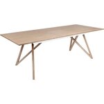 Table à manger extensible - placage frene - style scandinave - Sawyer 180 / 220 x 90 x 75