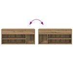 vidaXL Banc à chaussures chêne artisanal 102x30 5x45cm bois ingénierie