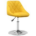 vidaXL Chaises à manger pivotantes lot de 2 jaune moutarde velours