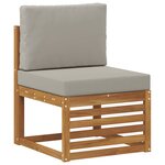 vidaXL Ensemble de canapés d'extérieur 6 pc Gris Naturel et Clair
