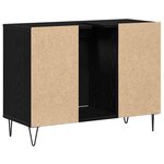 vidaXL Coiffeuse chêne noir Chêne noir MDF Moyenne Coiffeuse chêne noir