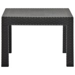 vidaXL Table de jardin Anthracite 58x58x41 cm PP Rotin