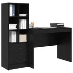 vidaXL Bureau avec tiroir 2 Pièces Chêne noir