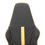 vidaXL Chaise de jeu de massage doré et noir similicuir
