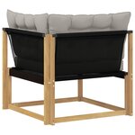 vidaXL Canapé d'angle extérieur Bois d'acacia massif et Textilène