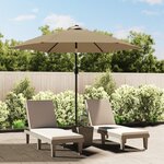 vidaXL Parasol d'extérieur avec poteau en métal 300 cm Taupe