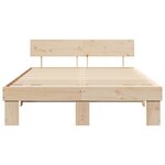 vidaXL Cadre de lit Marron 140 x 200 cm Bois massif en pin