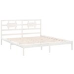 vidaXL Cadre de lit sans matelas blanc 180x200 cm bois massif
