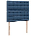 vidaXL Sommier à lattes de lit avec matelas Bleu 120x200 cm Tissu