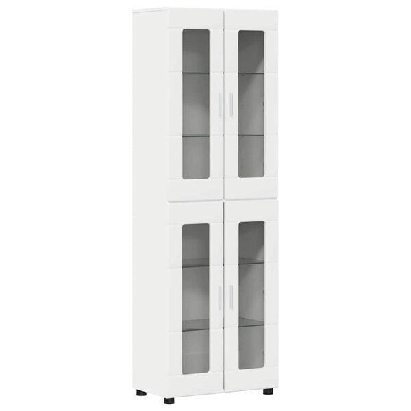 vidaXL Haut Armoire FLORIN Blanc 60 x 35 x 182 cm Bois d'ingénierie