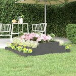 vidaXL Jardinière Gris 110x110x27 cm Bois massif de pin