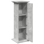 vidaXL Piédestal avec rangement gris béton 31x30x90 cm bois ingénierie