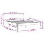 vidaXL Cadre de lit sans matelas 150x200 cm