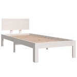 vidaXL Cadre de lit sans matelas blanc 75x190 cm