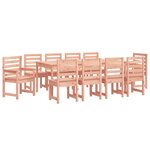 vidaXL Ensemble à manger de jardin 11 Pièces bois massif Douglas