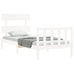 vidaXL Cadre de lit sans matelas blanc 100x200 cm bois de pin massif