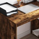 vidaXL Bureau Chêne fumé 108 x 55 x 103 5 cm Bois d'ingénierie