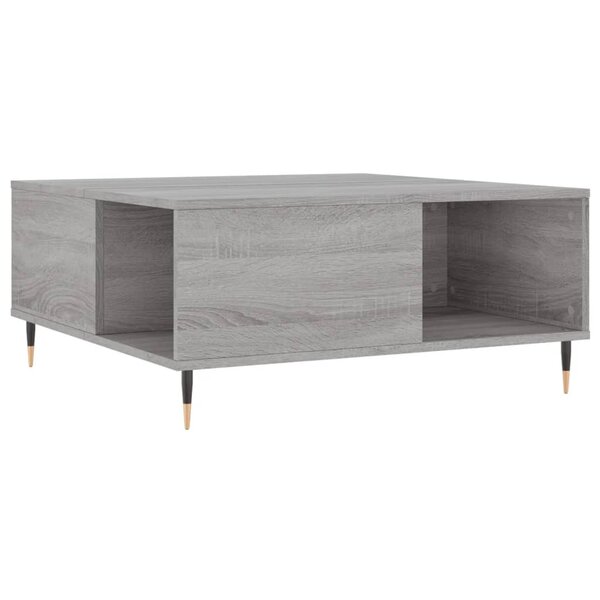vidaXL Table basse sonoma gris 80x80x36 5 cm bois d'ingénierie