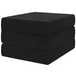vidaXL Canapé-lit pliable 75 x 67 x 45 cm Noir