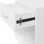 vidaXL Tables de chevet 2 Pièces avec tiroir Blanc brillant
