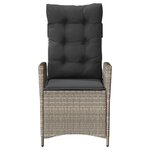 vidaXL Chaises inclinables jardin lot de 2 et coussins résine tressée