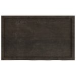 vidaXL Dessus de table marron foncé bois chêne massif traité