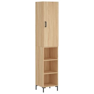 vidaXL Buffet haut Chêne sonoma 34 5x34x180 cm Bois d'ingénierie