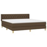 vidaXL Sommier à lattes de lit avec matelas Marron foncé 160x200 cm