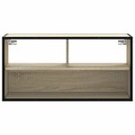 vidaXL Meuble TV chêne sonoma 80x31x39 5 cm bois d'ingénierie et métal