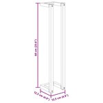 vidaXL Porte-serviette Blanc 12 5x12 5x60 cm Acier