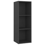 Vidaxl meuble tv gris 107x35x37 cm aggloméré