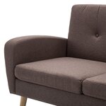 vidaXL Canapé à 3 places Tissu Marron