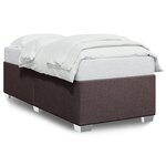 vidaXL Cadre de lit sans matelas marron foncé 80x200 cm tissu
