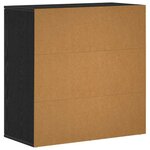 vidaXL Buffet Chêne noir 79 x 38 x 80 cm Bois d'ingénierie