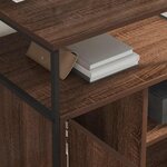 vidaXL Gabarit de bureau avec station de recharge Chêne marron