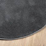 vidaXL Tapis OVIEDO à poils courts anthracite Ø 80 cm
