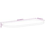 vidaXL Dessus de table 110x40x3 8 cm ovale bois massif de manguier