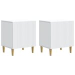 vidaXL Cabinet de chevet 2 pc Blanc 43 x 34 5 x 50 cm