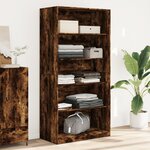 vidaXL Garde-robe chêne fumé 100x50x200 cm bois d'ingénierie