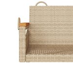 vidaXL Balancelle beige 63x62x40 cm résine tressée