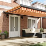 vidaXL Auvent Rétractable Jaune et Orange 500 × 300 cm Tissu et Métal