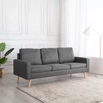 Vidaxl canapé à 3 places gris clair tissu