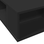 vidaXL Cadre de lit noir 140x200 cm bois d'ingénierie