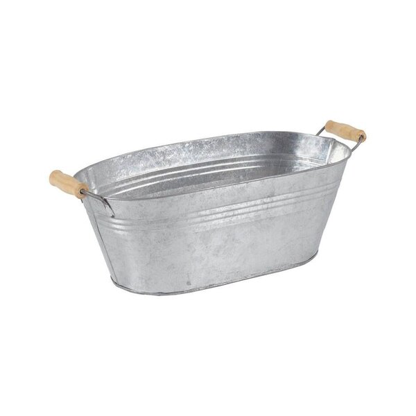 Jardinière ovale zinc et bois