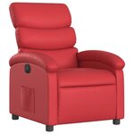 vidaXL Fauteuil inclinable électrique Rouge Similicuir