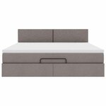 VidaXL Cadre de lit ottoman avec matelas taupe 180x200 cm tissu